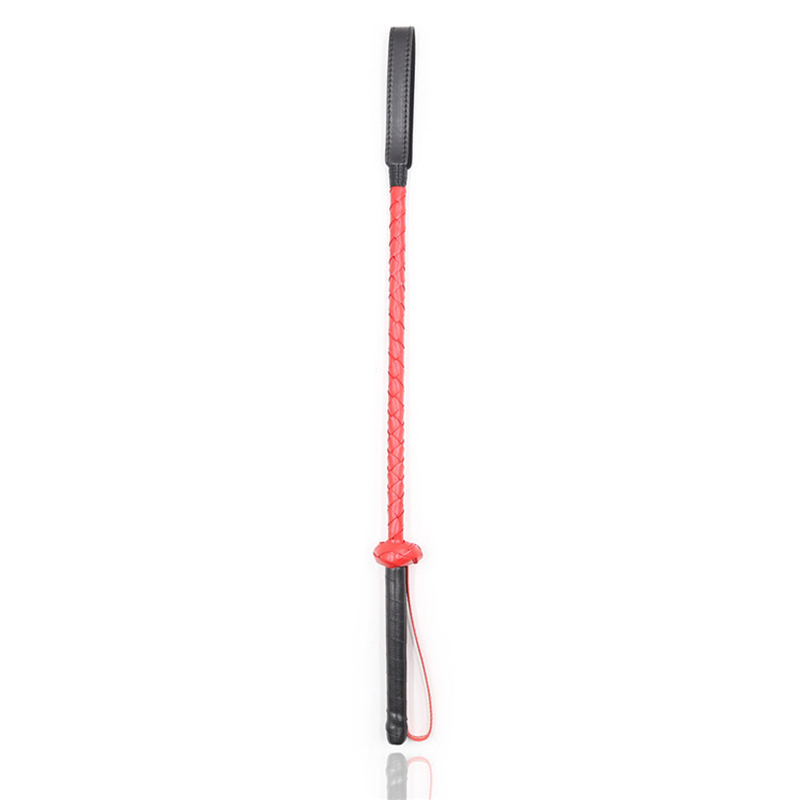 Riding Crop Dressage - 레드와 블랙 가죽 롱 스트레이트 채찍,