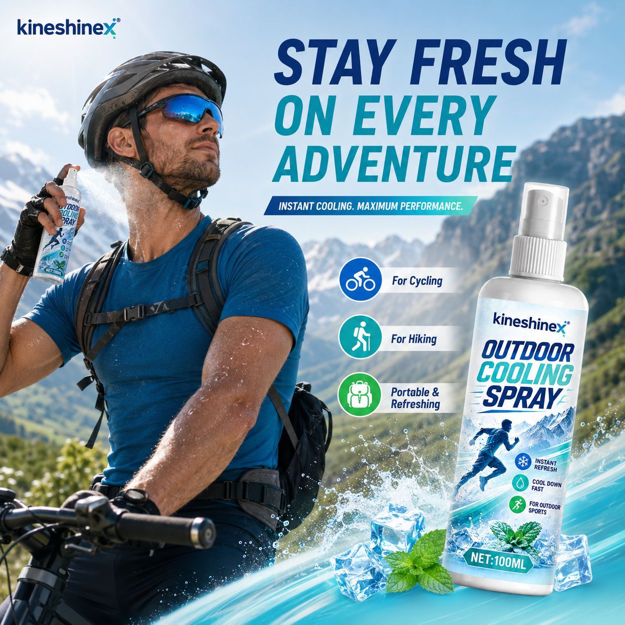 야외용 쿨링 스프레이 100ml – 러닝, 사이클링,  - Outdoor Sport Gear 리뷰 및 가격