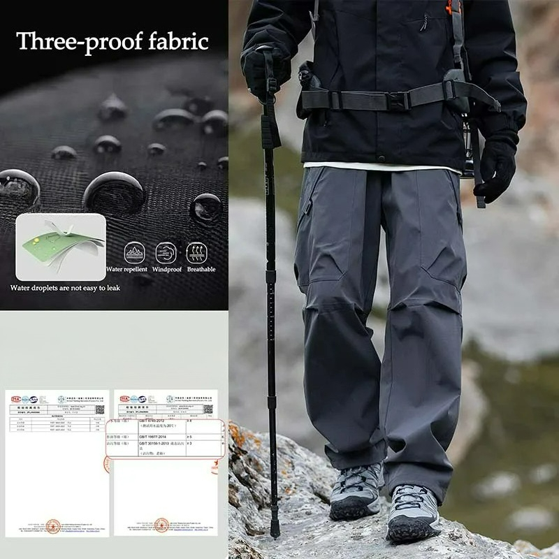 남성용 등산 바지 방풍 방수 사이클링 바지 하이킹 여행 - Outdoor Sport Waterproof Pants 리뷰 및 가격