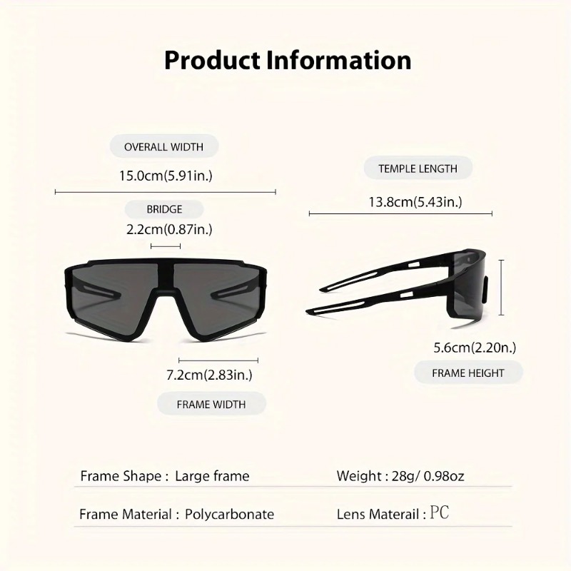 2pcs 남성용 대형 사이클링 선글라스 여성 스포츠 고 - Outdoor Sport Gear 리뷰 및 가격