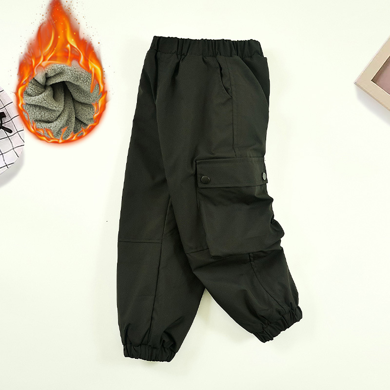 3-14세 겨울 청소년 소녀 양털 바지 단색 따뜻한 방 - Outdoor Sport Waterproof Pants 리뷰 및 가격