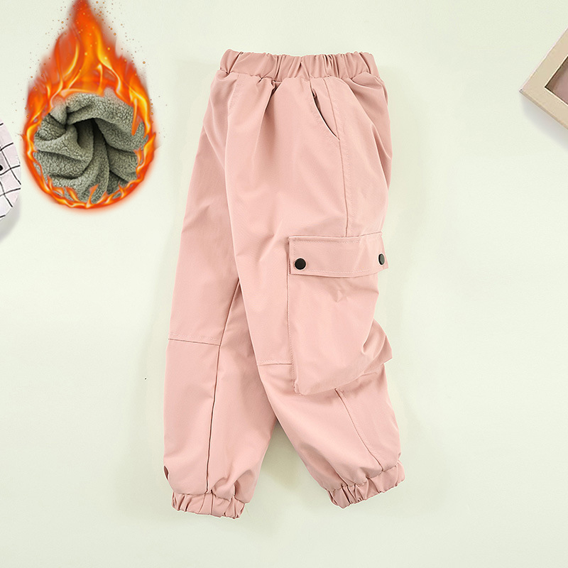 3-14세 겨울 청소년 소녀 양털 바지 단색 따뜻한 방 - Outdoor Sport Waterproof Pants 리뷰 및 가격